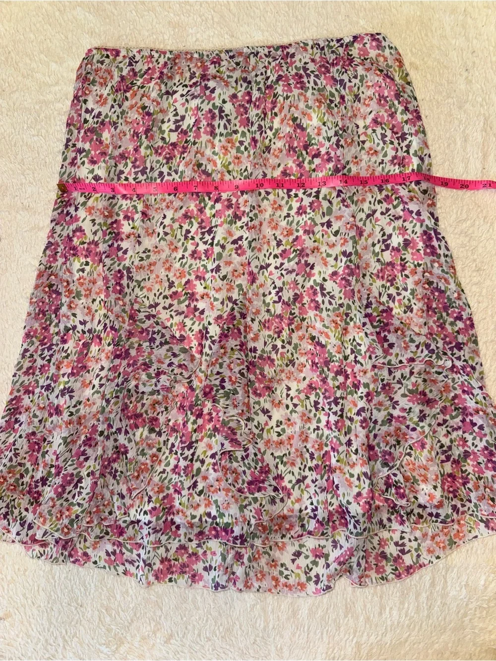 Notations Y2K Floral Ruffle Midi Skirt 🌸🦋